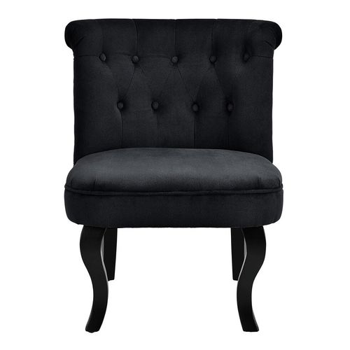 Fauteuil Crapaud SARAH tissu noir