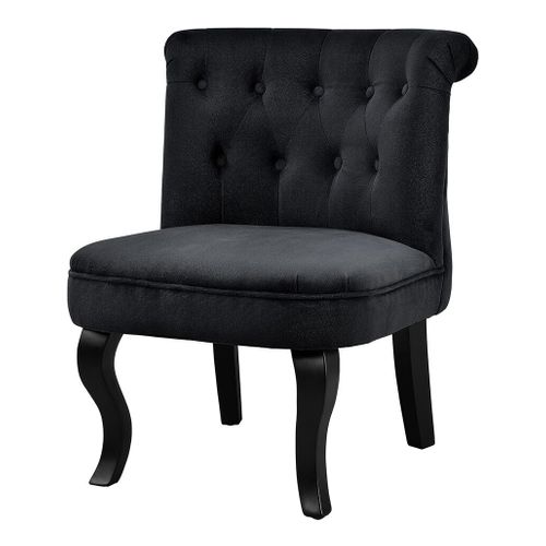 Fauteuil Crapaud SARAH tissu noir