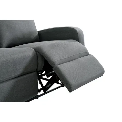 Canapé Relax 3 Places OSCAR Tissu Gris Clair