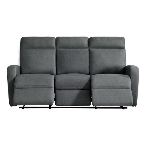 Canapé Relax 3 Places OSCAR Tissu Gris Clair