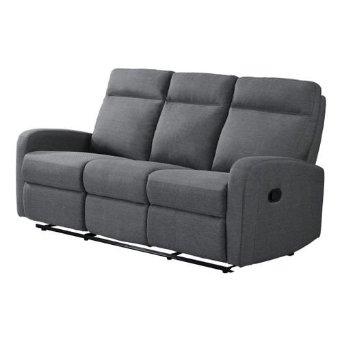 Canapé Relax 3 Places OSCAR Tissu Gris Clair