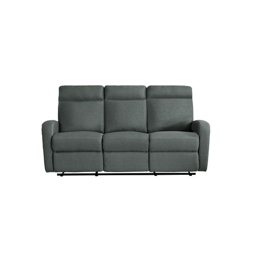 Canapé relax 3 places OSCAR tissu Gris anthracite