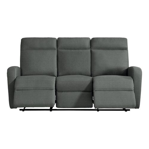 Canapé relax 3 places OSCAR tissu Gris anthracite