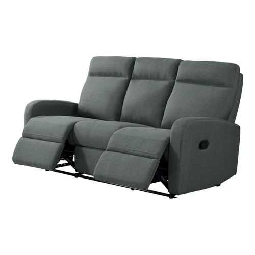 Canapé relax 3 places OSCAR tissu Gris anthracite