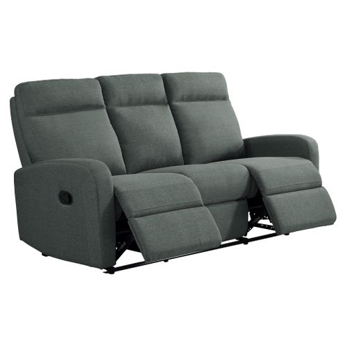 Canapé relax 3 places OSCAR tissu Gris anthracite