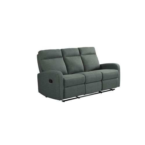 Canapé relax 3 places OSCAR tissu Gris anthracite