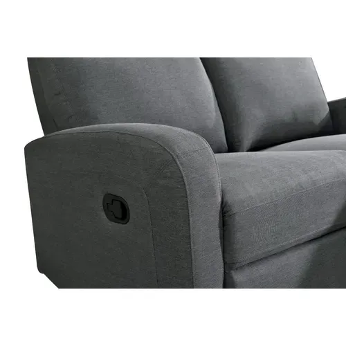 Canapé relax 2 places OSCAR tissu Gris clair vue accessoires