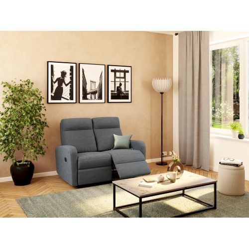 Canapé relax 2 places OSCAR tissu Gris clair