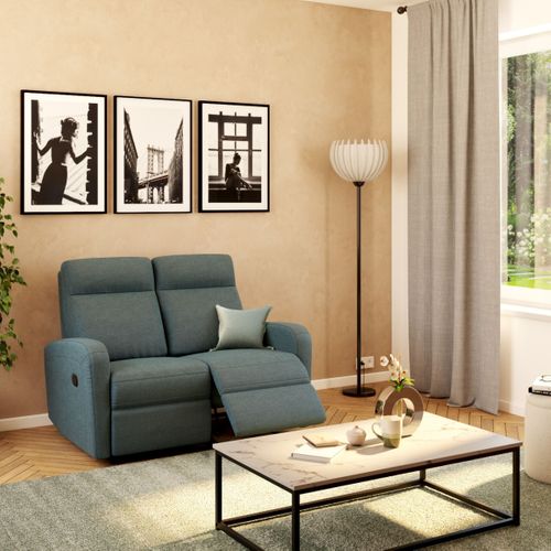 Canapé relax 2 places OSCAR tissu Gris anthracite
