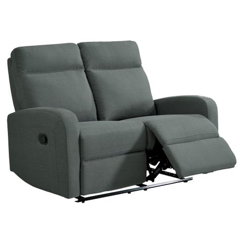 Canapé relax 2 places OSCAR tissu Gris anthracite