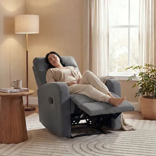 Fauteuil Relax OSCAR Tissu Gris Clair