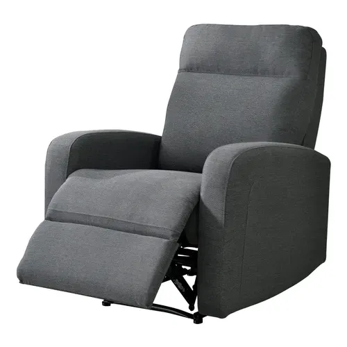Fauteuil Relax OSCAR Tissu Gris Clair vue de profil
