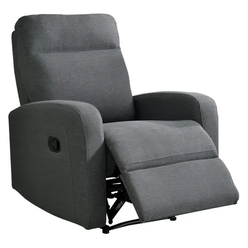 Fauteuil Relax OSCAR Tissu Gris Clair vue 3/4