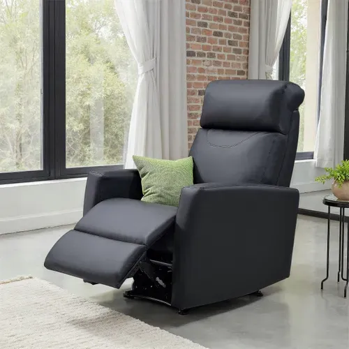 Fauteuil relax manuel MOTION II PU noir