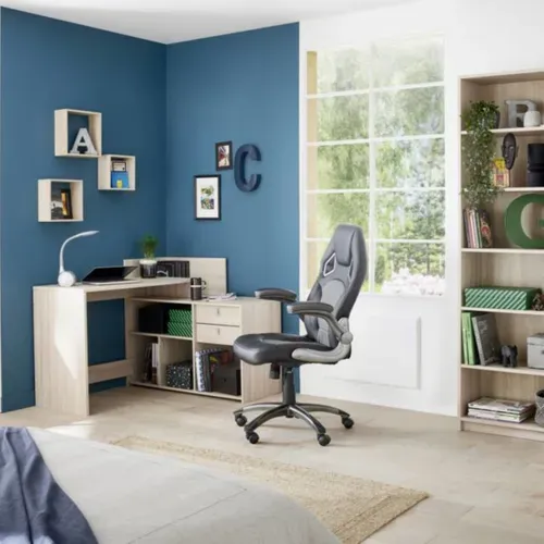 Fauteuil de bureau Carbon Noir et gris vue d'ambiance 1