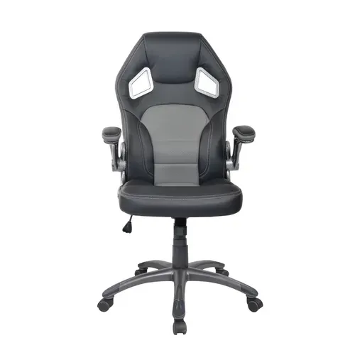 Fauteuil de bureau Carbon Noir et gris vue de face