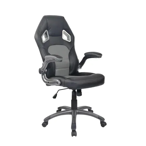 Fauteuil de bureau Carbon Noir et gris vue 3/4