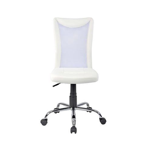 Fauteuil de bureau Luxe 2 Blanc vue de face