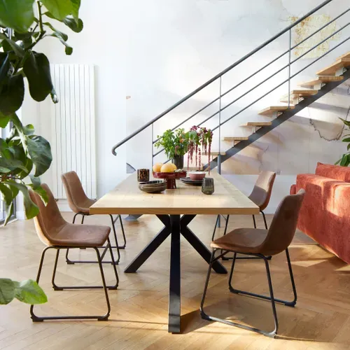 Chaise ROMANE Marron vintage