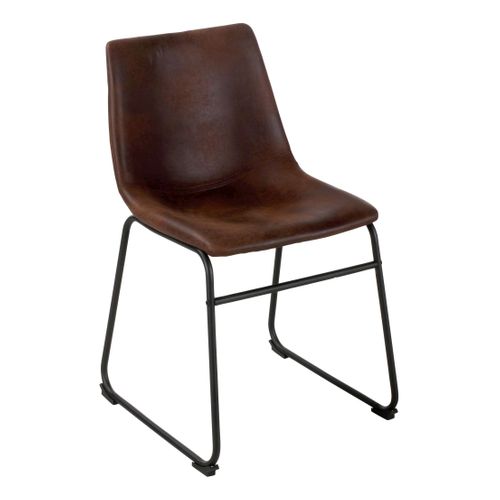 Chaise ROMANE Marron vintage