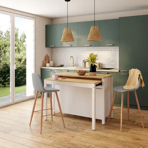 Tabouret de bar H.74 cm LYNETTE Gris vue d'ambiance 1