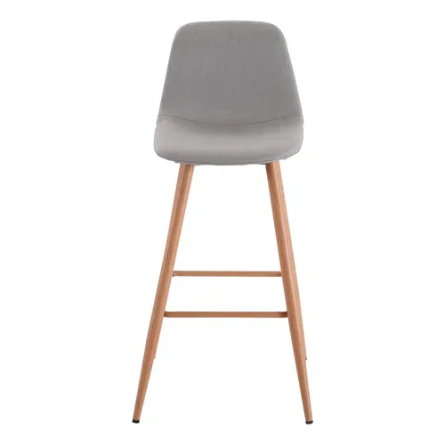 Tabouret de bar H.74 cm LYNETTE Gris vue de face