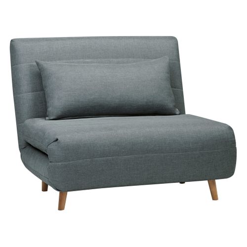 Fauteuil convertible IGLOO tissu Gris/Bleu