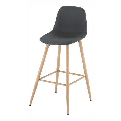 Tabouret de bar H. 74 cm LYNETTE Vert kaki vue de profil