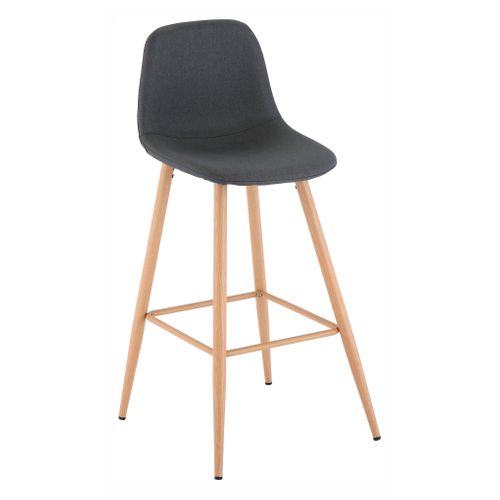 Tabouret de bar H. 74 cm LYNETTE Vert kaki vue 3/4
