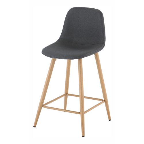 Tabouret de bar H. 63 cm LYNETTE Vert kaki vue de profil