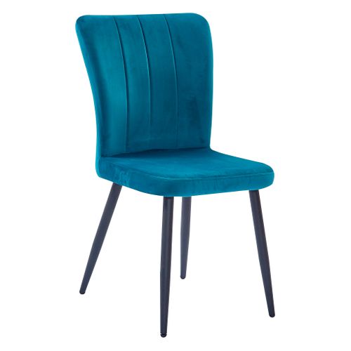 Chaise en velours CLOHE vert