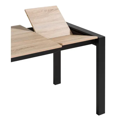 Table extensible L.120/160 cm CAMDEN Chêne sonoma/noir