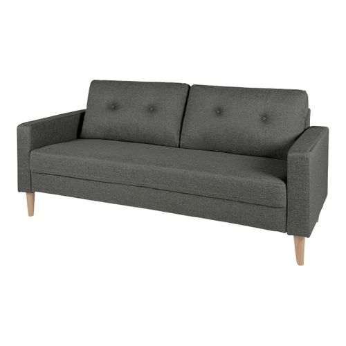 Canapé 3 places DARIO tissu Gris anthracite