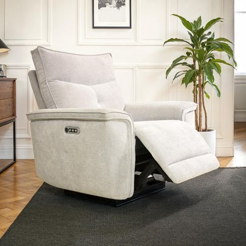 Fauteuil relax 3 moteurs ADAM tissu gris beige
