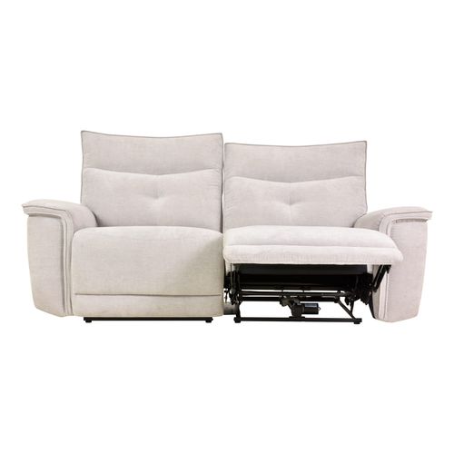 Canapé relax 3 places 3 moteurs ADAM tissu gris beige