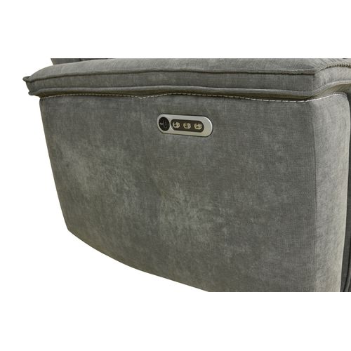 Canapé relax 3 places 3 moteurs ADAM tissu gris foncé vue accessoires