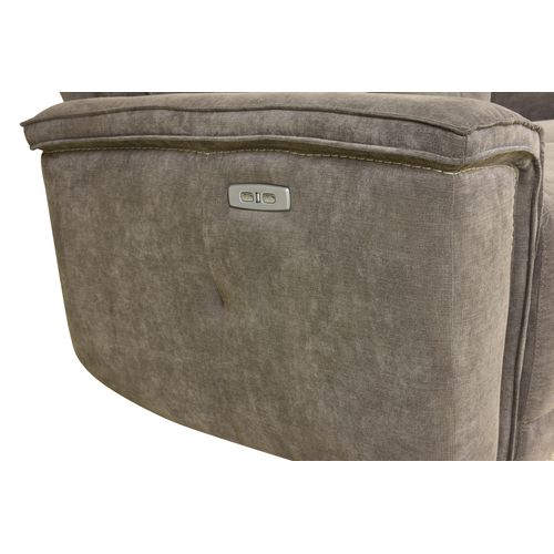 Canapé relax 2 places 2 moteurs ADAM tissu marron