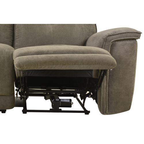 Canapé relax 2 places 2 moteurs ADAM tissu marron