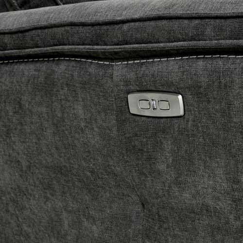 Canapé relax 2 places 2 moteurs ADAM tissu gris foncé