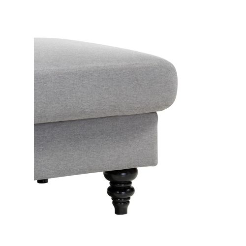 Méridienne convertible avec coffre LALOU Tissu gris