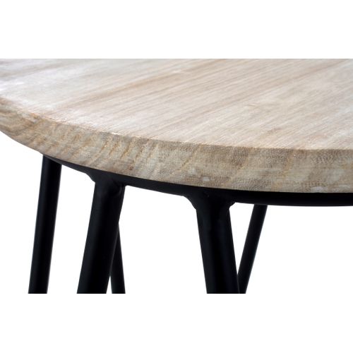 Tabouret de bar H. 63 cm ESSIA 2 Bois clair/noir