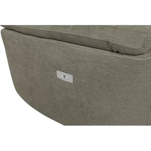 Fauteuil relax électrique ORION tissu marron vue accessoires