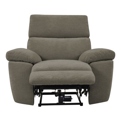 Fauteuil relax électrique ORION tissu marron vue de face