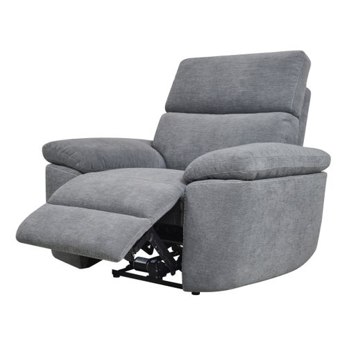 Fauteuil relax électrique ORION tissu gris foncé vue de profil