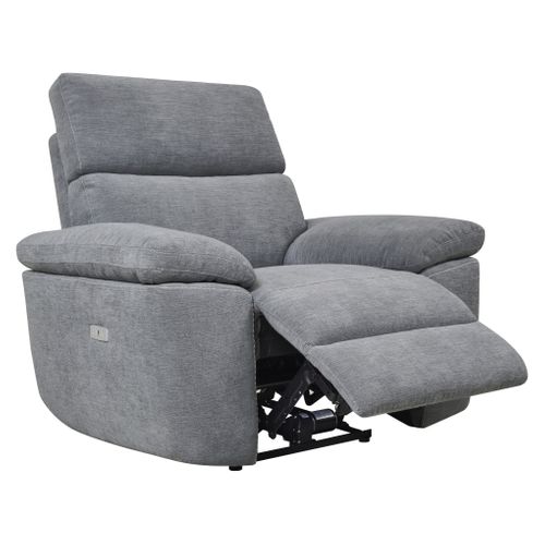 Fauteuil relax électrique ORION tissu gris foncé vue 3/4