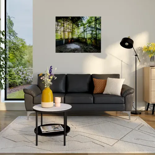 Canapé 3 Places MOBY Polyuréthane noir vue d'ambiance 1