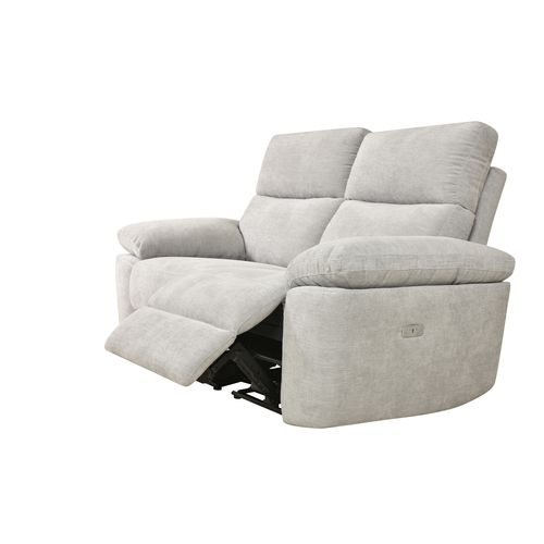Canapé 2 places 2 relax électriques ORION tissu gris beige