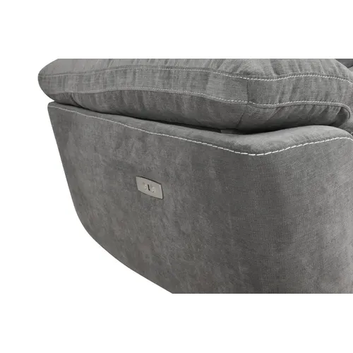Canapé 2 places 2 relax électriques ORION tissu gris foncé vue accessoires