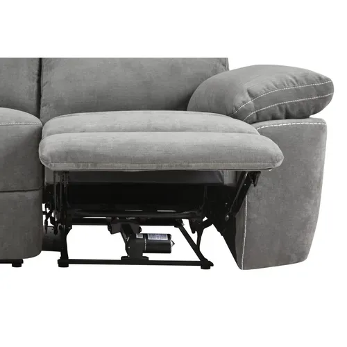 Canapé 2 places 2 relax électriques ORION tissu gris foncé vue détaillée