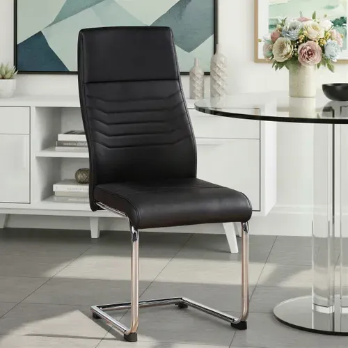 Chaise FLAVIE gris foncé vue d'ambiance 1